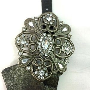 Studio S Pewter Belt w/Stones Small